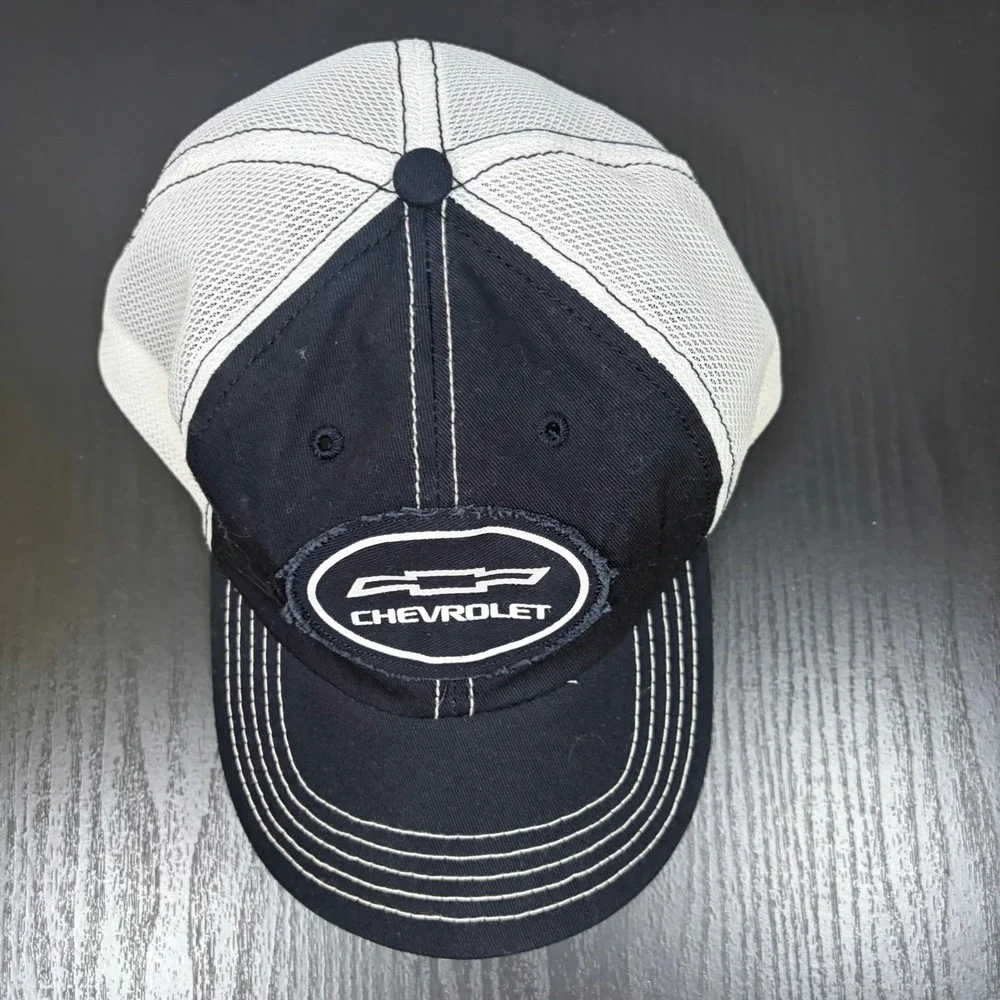 Tee Luv Chevrolet Trucker Hat Navy Blue White Mesh Snapback Chevy Logo Cap